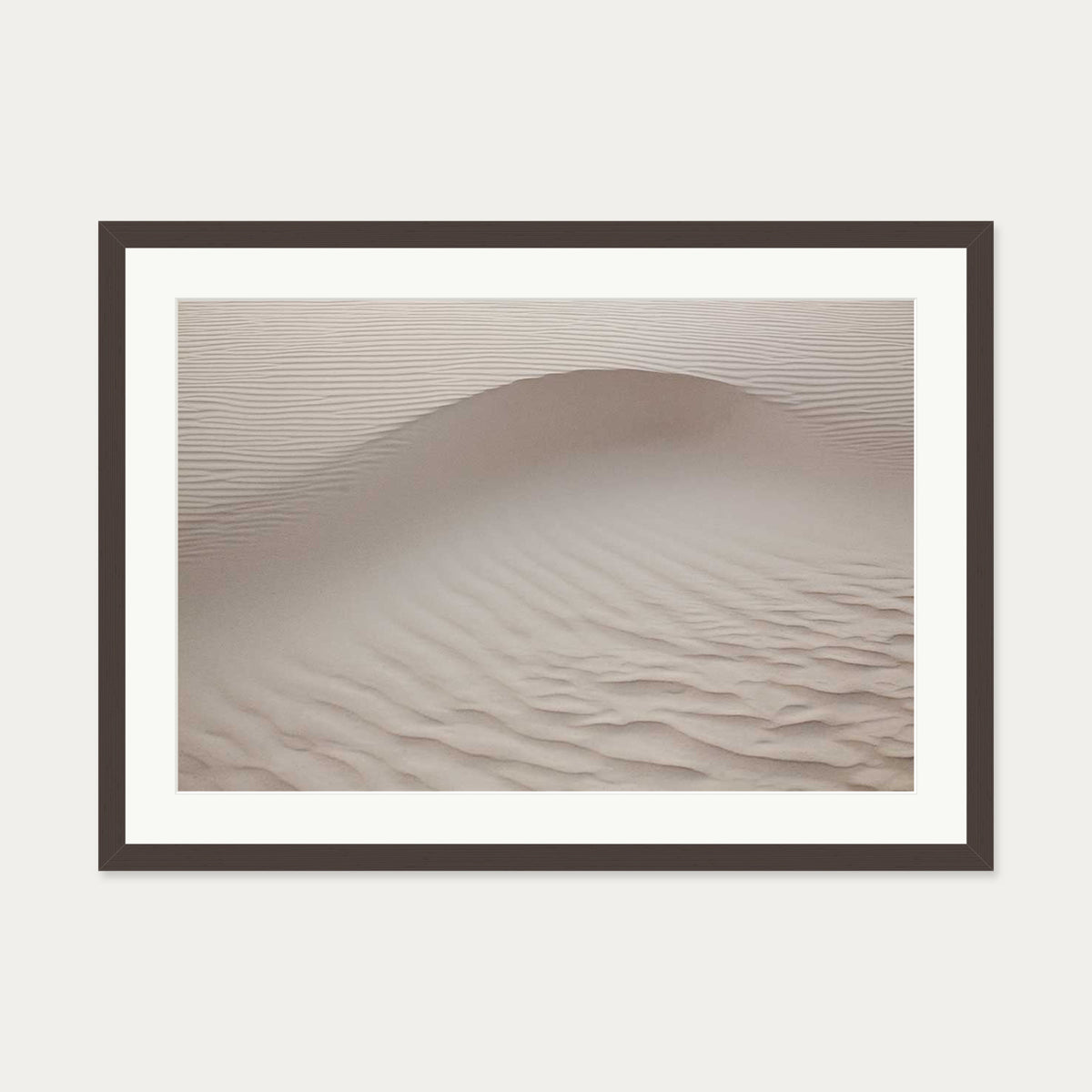 Sand Dunes Wall Art Print — 50 x 70 cm — Brown Frame