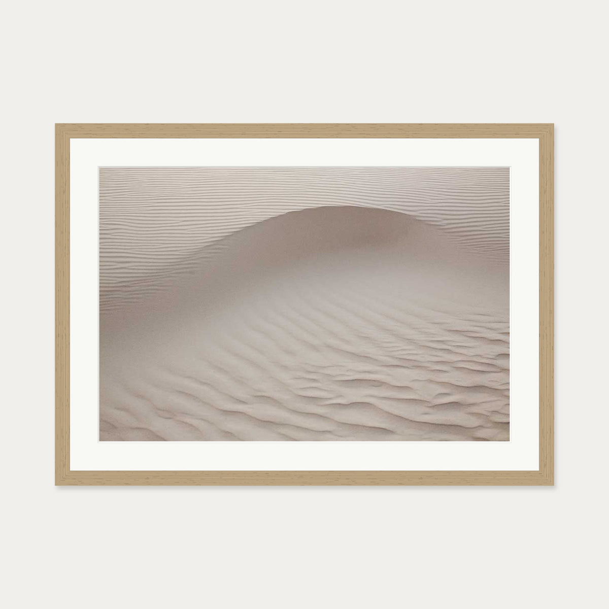 Sand Dunes Wall Art Print — 50 x 70 cm — Oak Frame