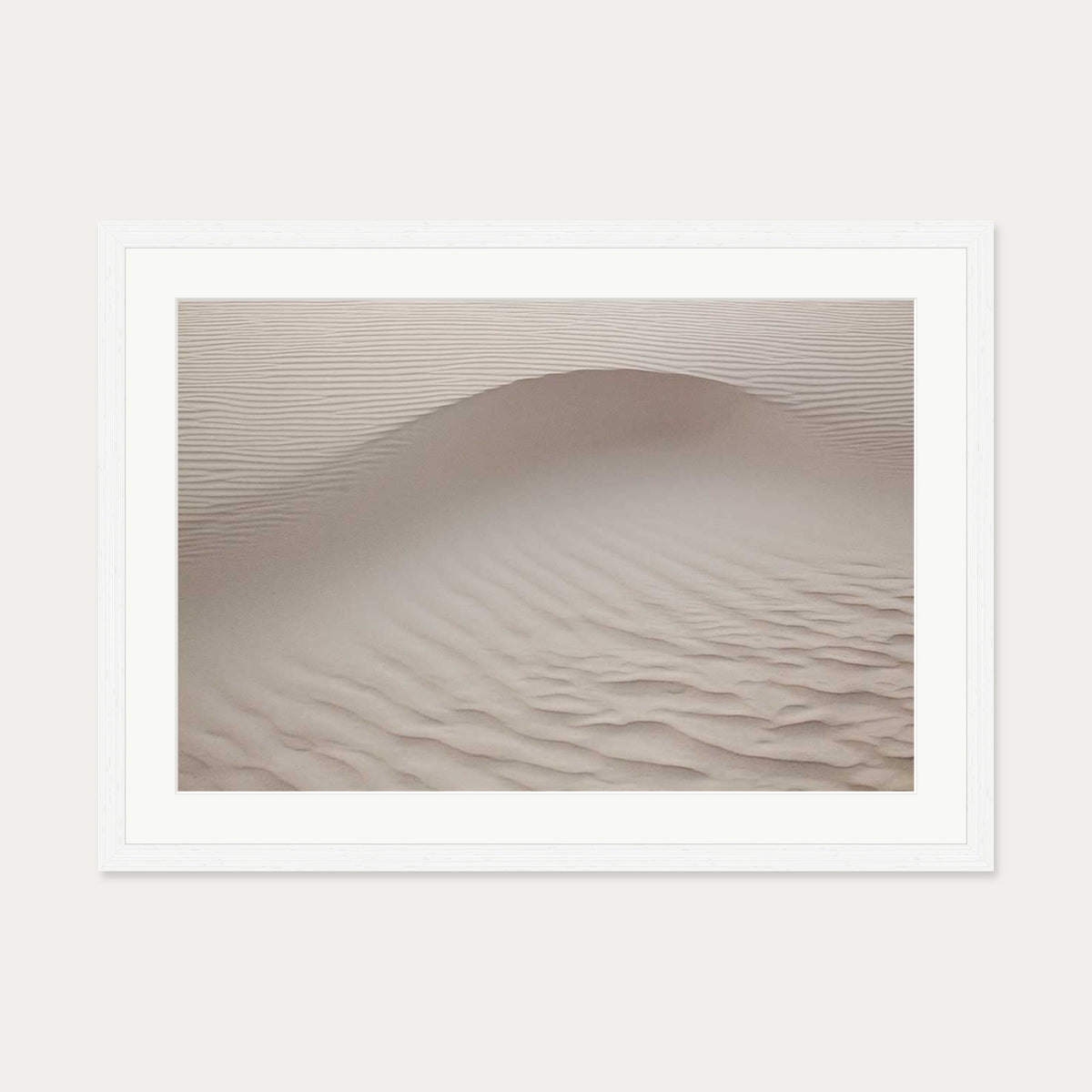 Sand Dunes Wall Art Print — 50 x 70 cm — White Frame