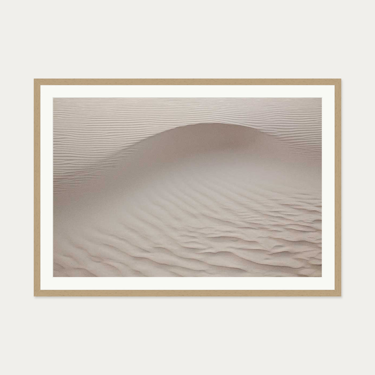 Sand Dunes Wall Art Print — 70 x 100 cm — Oak Frame