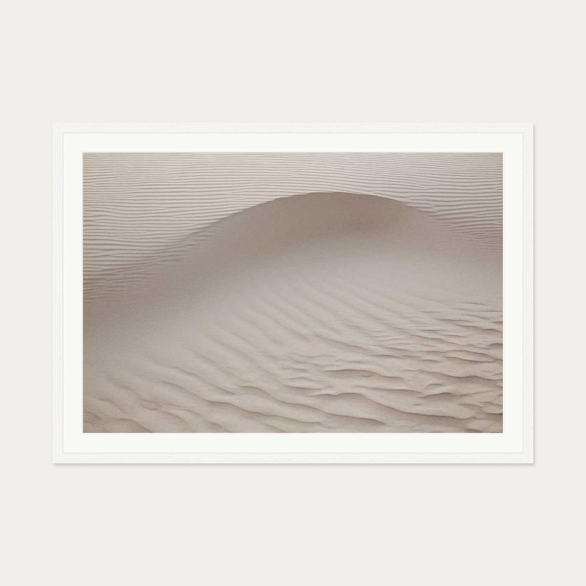 Sand Dunes Wall Art Print — 70 x 100 cm — White Frame