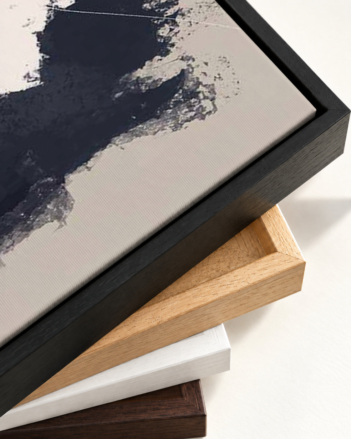 Sandbanks Canvas Art — framed canvas corner and wrapped canvas detail