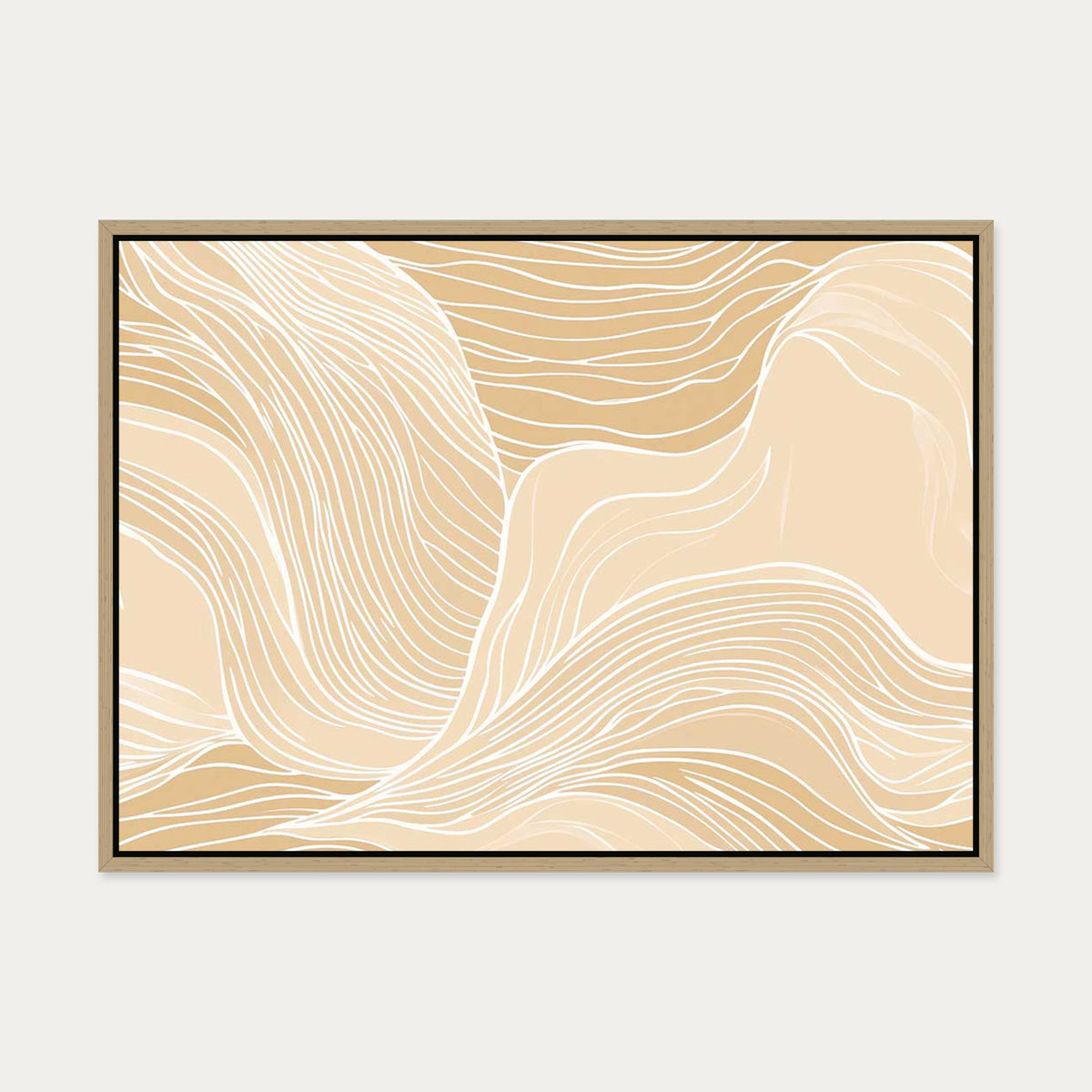 Sands Of Time Canvas Art — 50 x 70 cm — Oak Frame