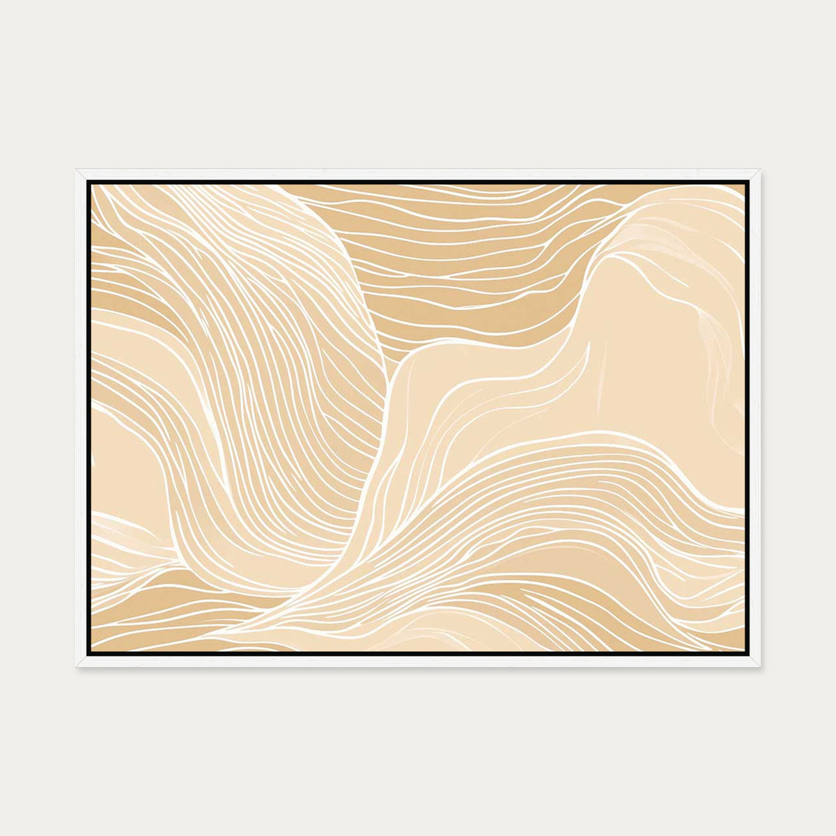 Sands Of Time Canvas Art — 50 x 70 cm — White Frame