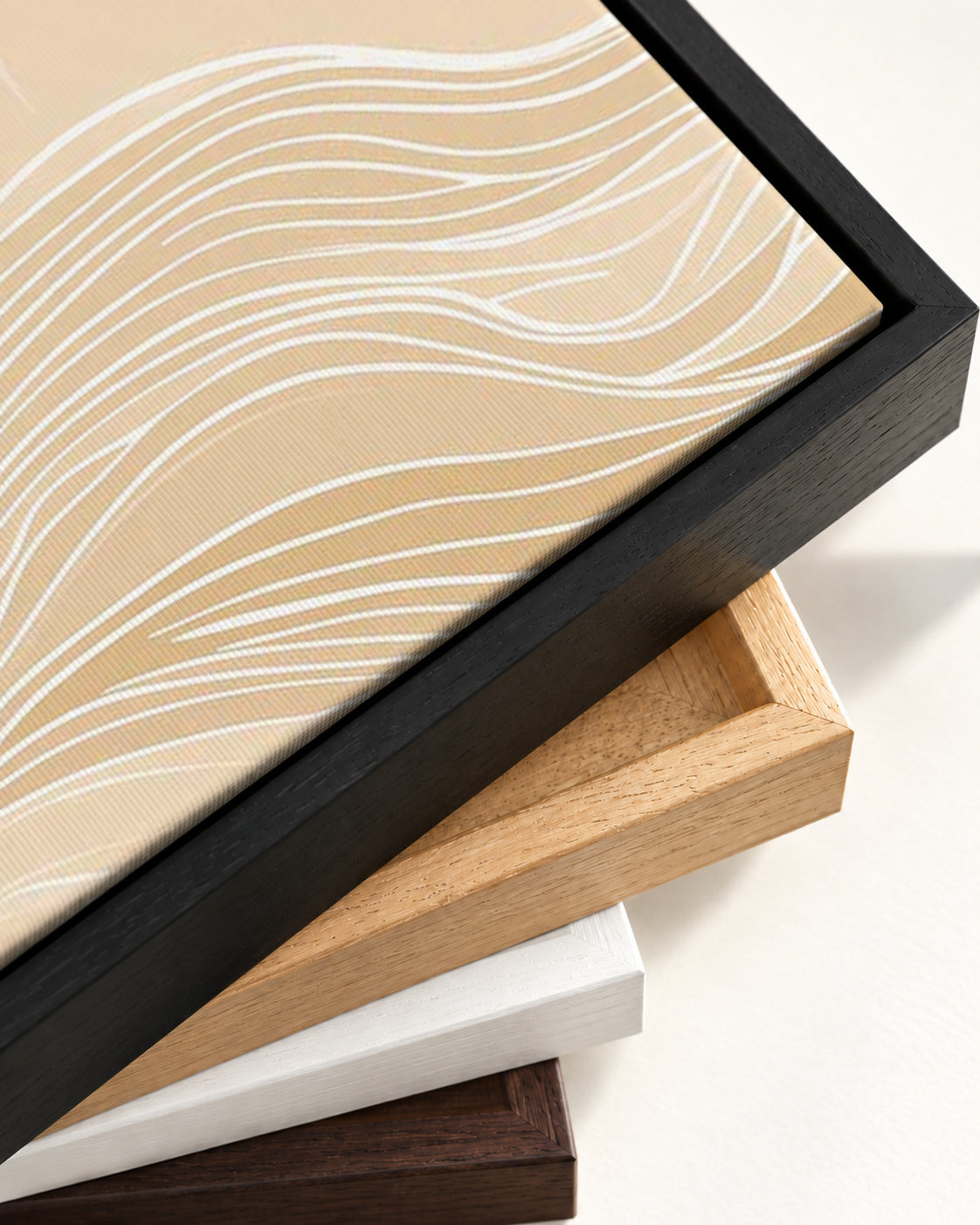 Sands Of Time Canvas Art — framed canvas corner and wrapped canvas detail