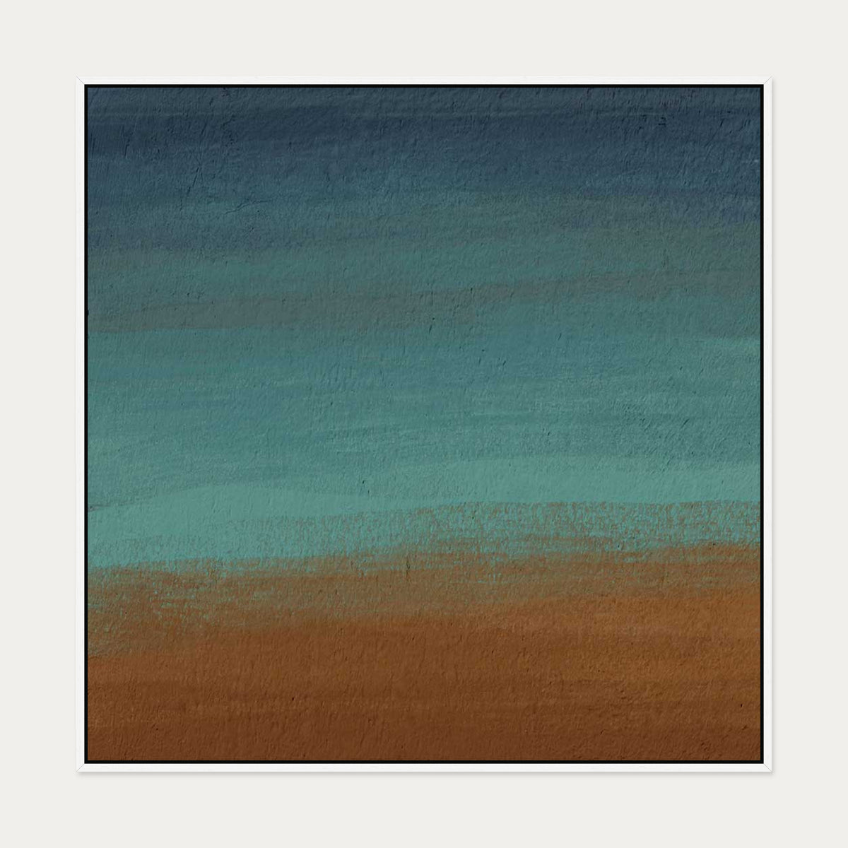 Sandy Desert Dunes Canvas Art — 100 x 100 cm — White Frame
