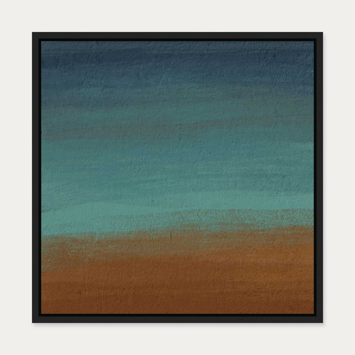 Sandy Desert Dunes Canvas Art — 50 x 50 cm — Black Frame