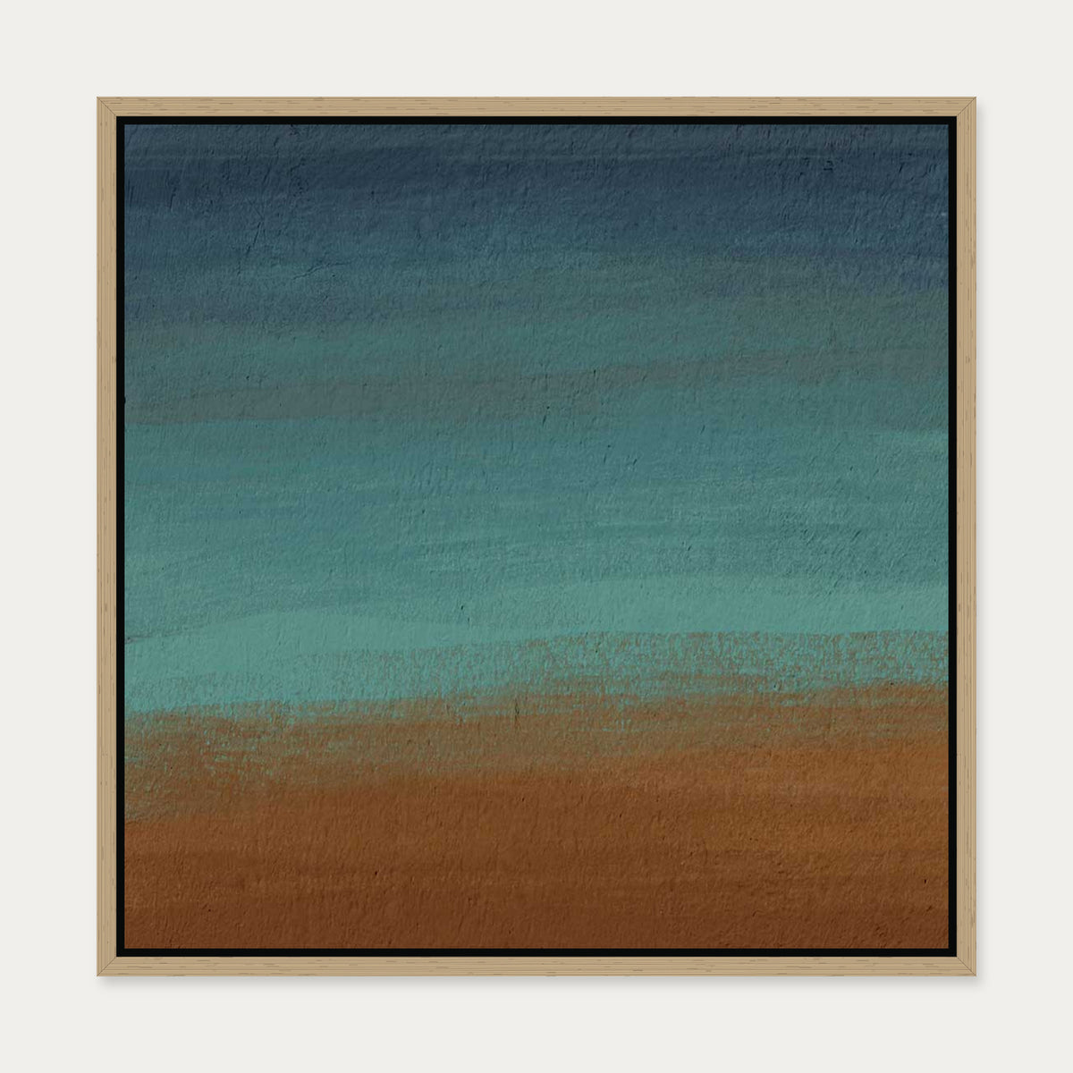Sandy Desert Dunes Canvas Art — 50 x 50 cm — Oak Frame