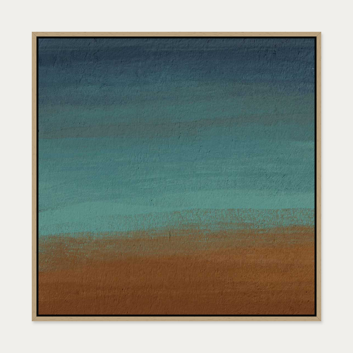 Sandy Desert Dunes Canvas Art — 70 x 70 cm — Oak Frame