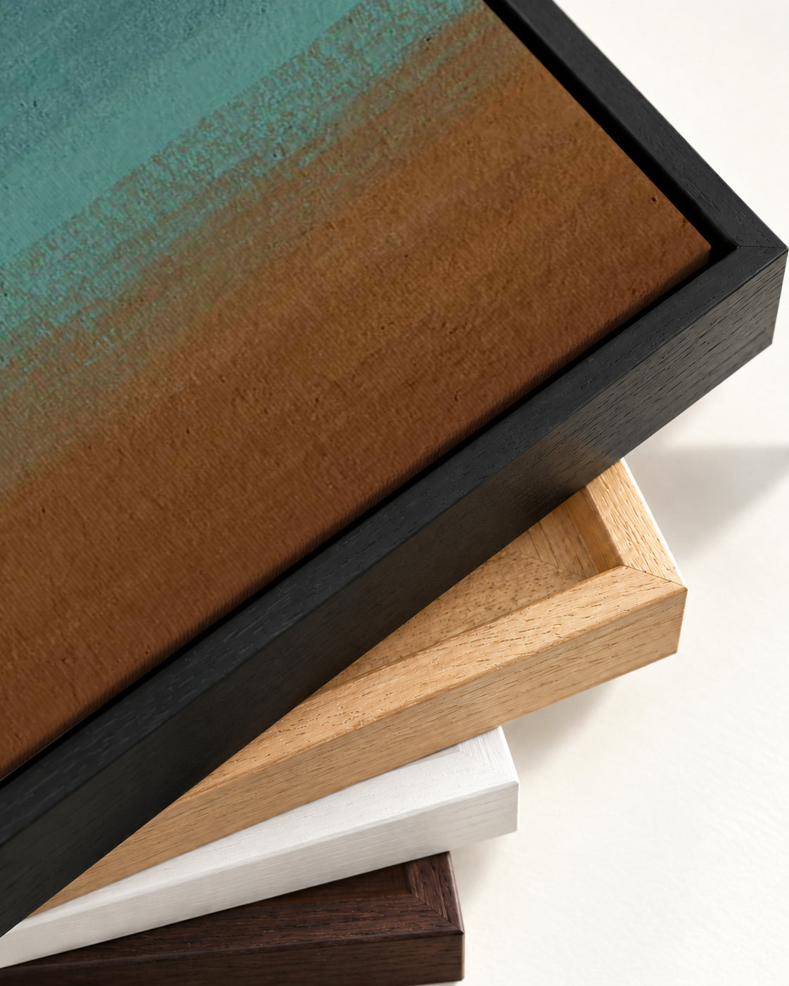 Sandy Desert Dunes Canvas Art — framed canvas corner and wrapped canvas detail