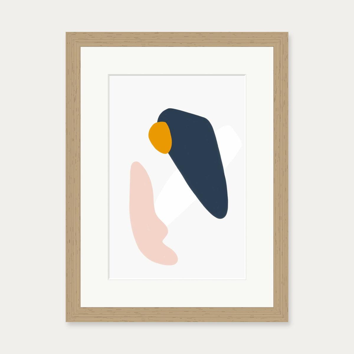 Scandi Minimal Art Print — 30 x 40 cm — Oak Frame