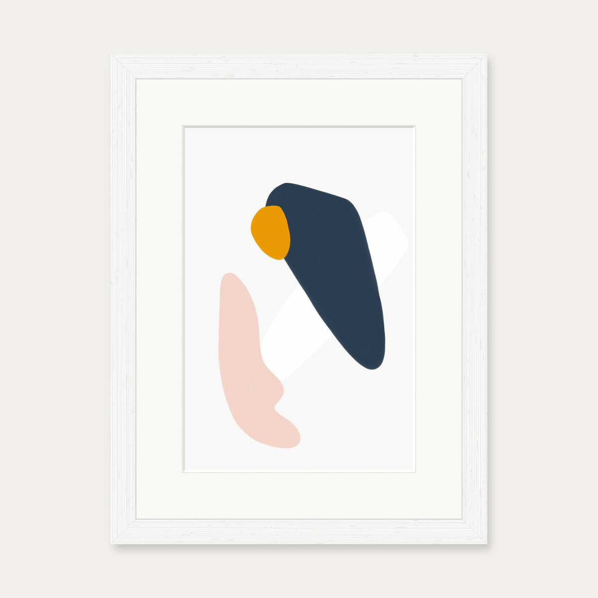 Scandi Minimal Art Print — 30 x 40 cm — White Frame