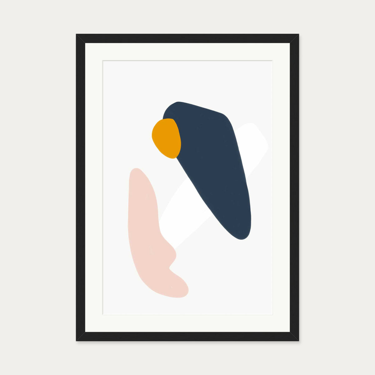 Scandi Minimal Art Print — 50 x 70 cm — Black Frame
