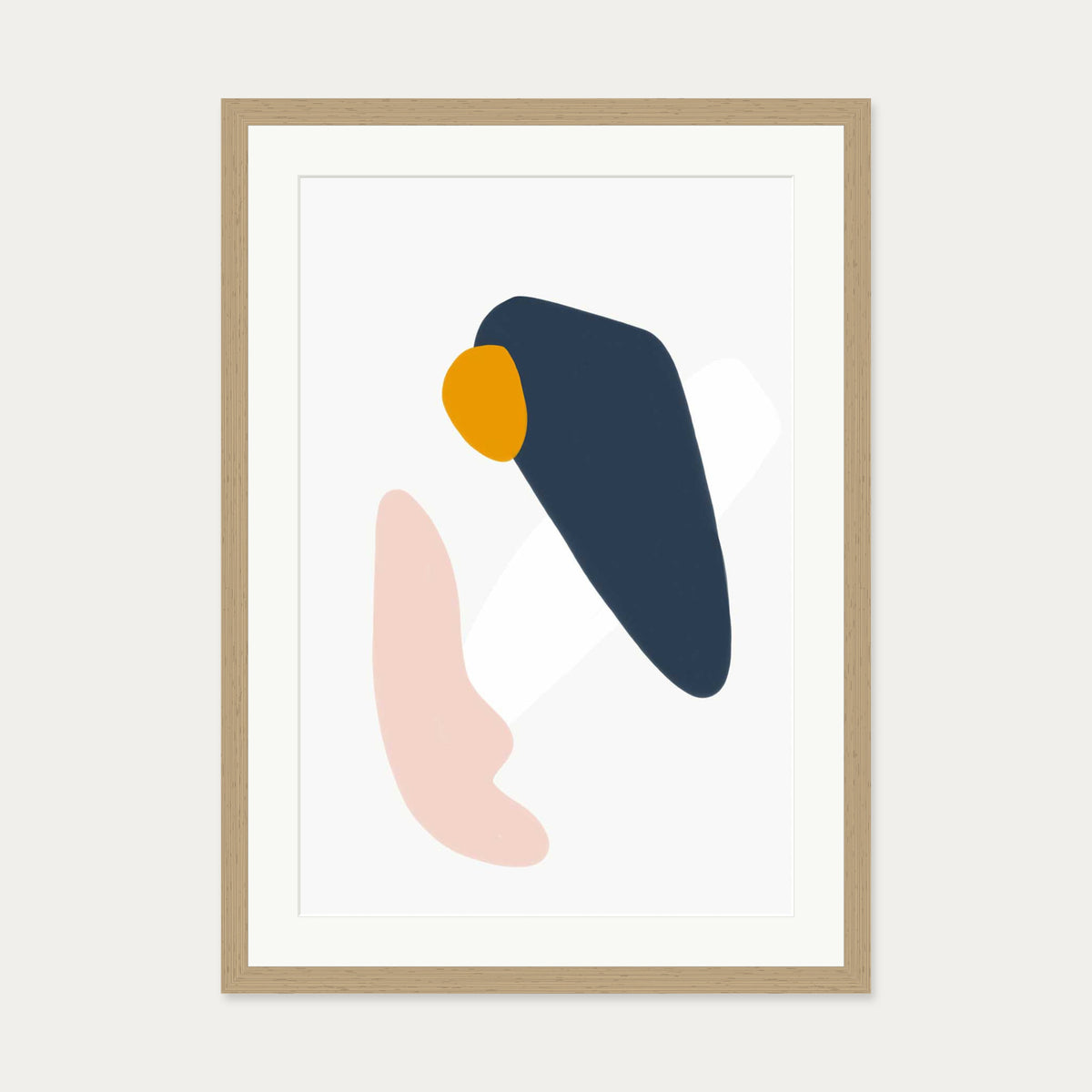 Scandi Minimal Art Print — 50 x 70 cm — Oak Frame