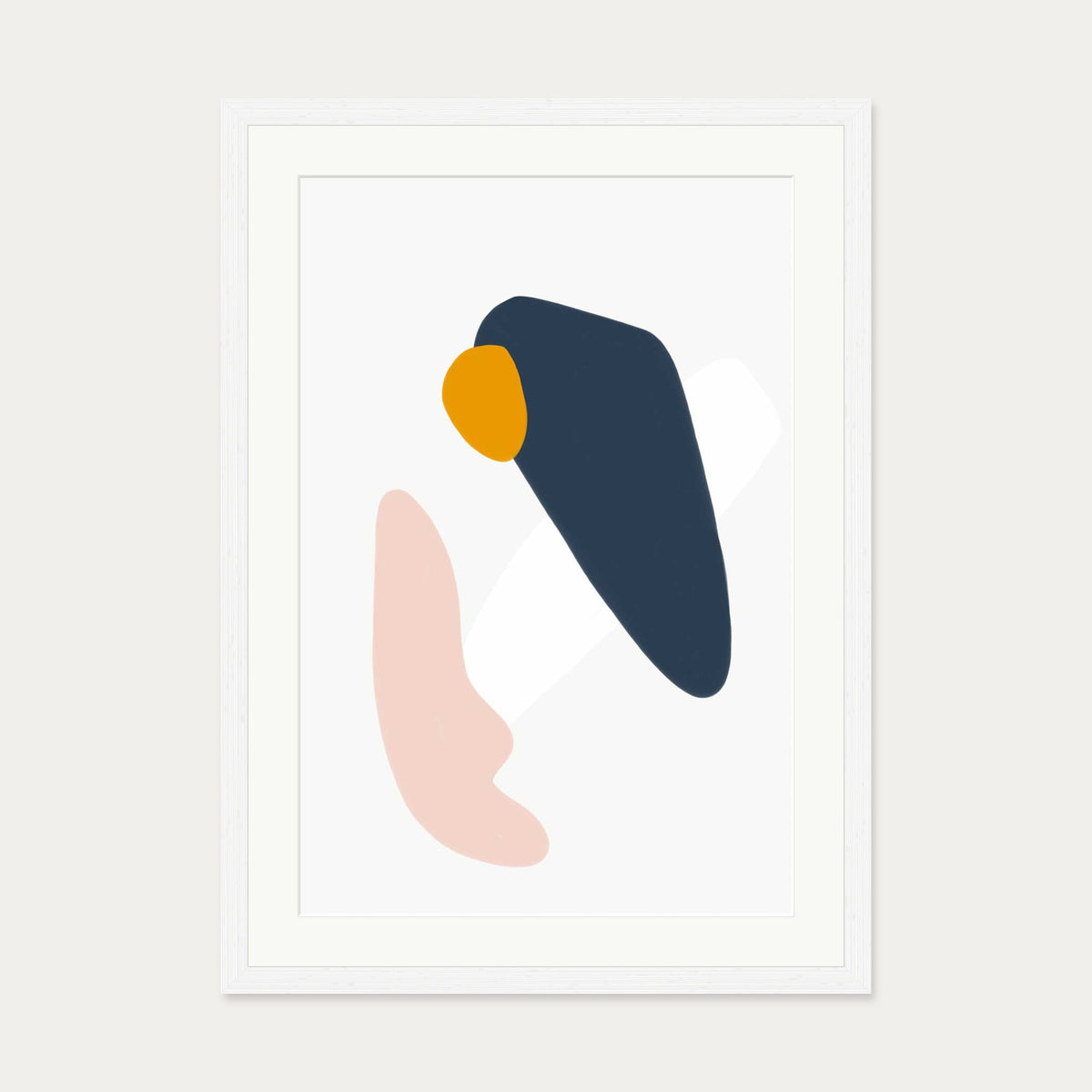 Scandi Minimal Art Print — 50 x 70 cm — White Frame