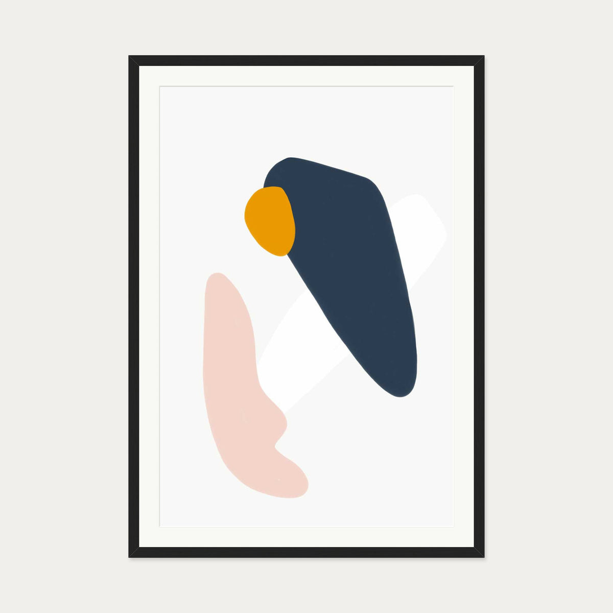 Scandi Minimal Art Print — 70 x 100 cm — Black Frame