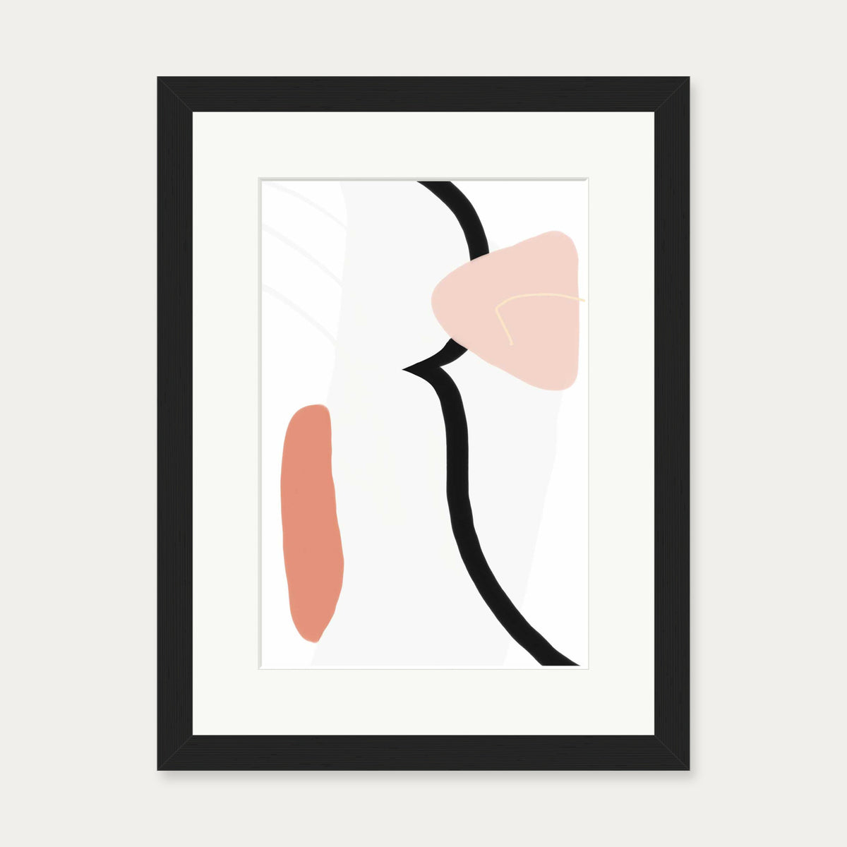 Scandi Shapes Art Print — 30 x 40 cm — Black Frame