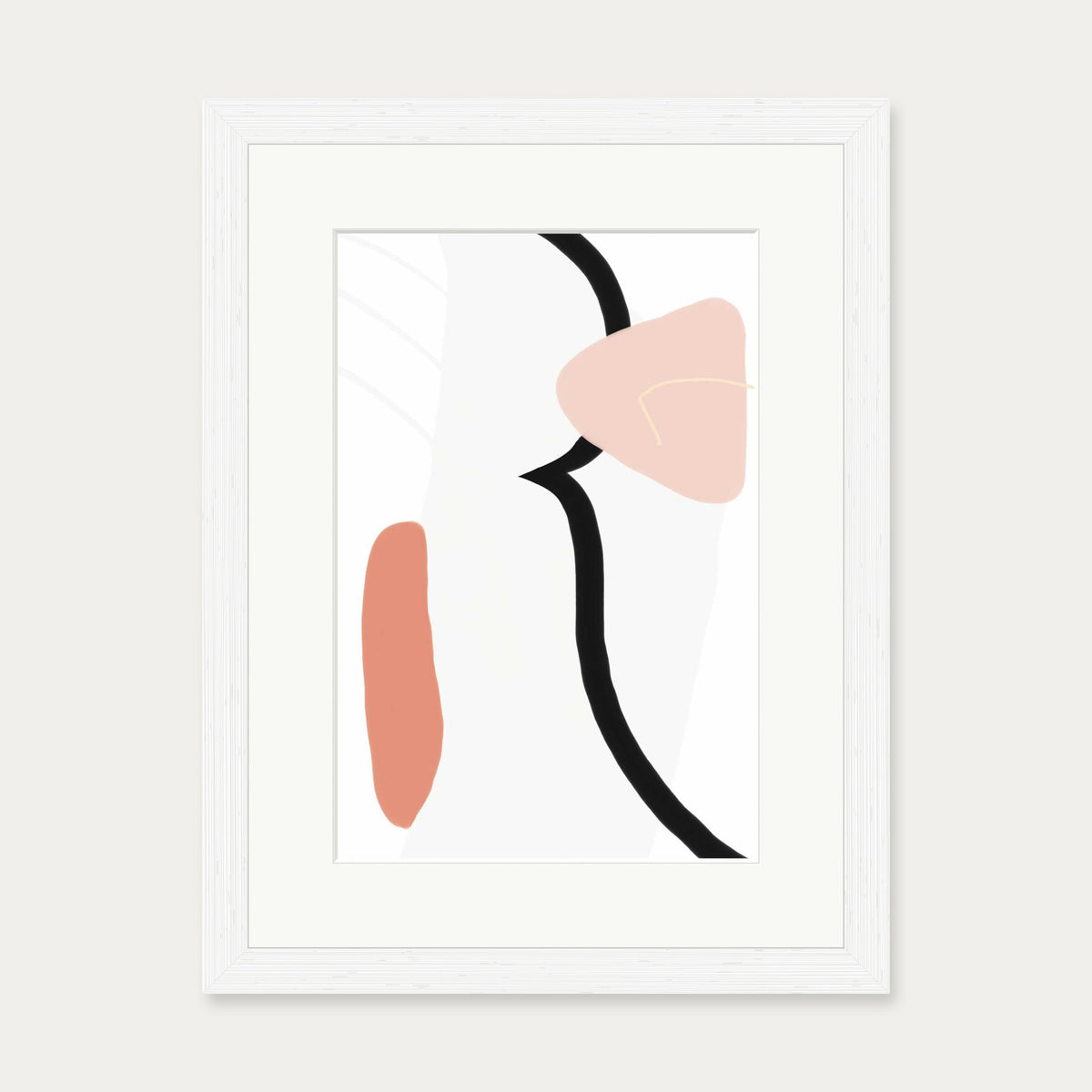 Scandi Shapes Art Print — 30 x 40 cm — White Frame