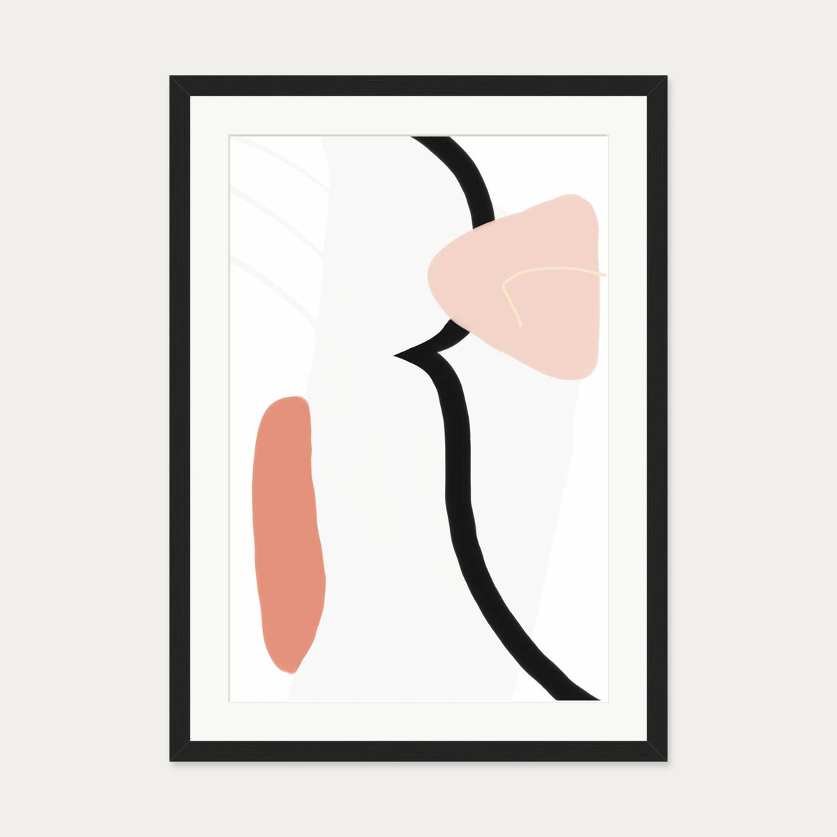 Scandi Shapes Art Print — 50 x 70 cm — Black Frame