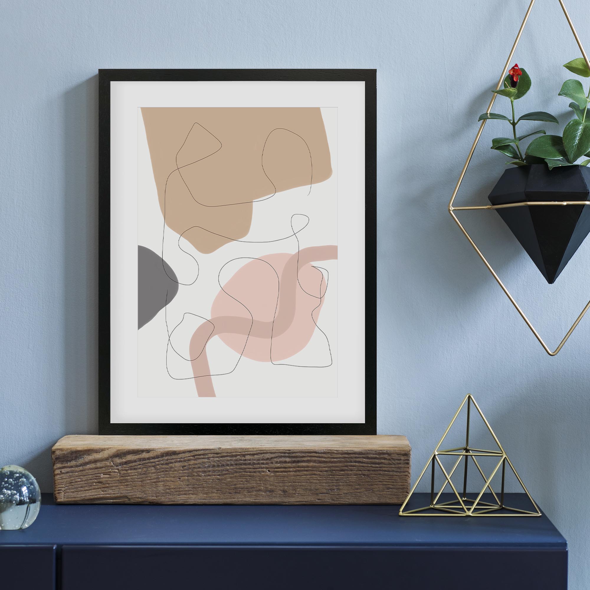 Scandi Shapes 2 Framed Art
