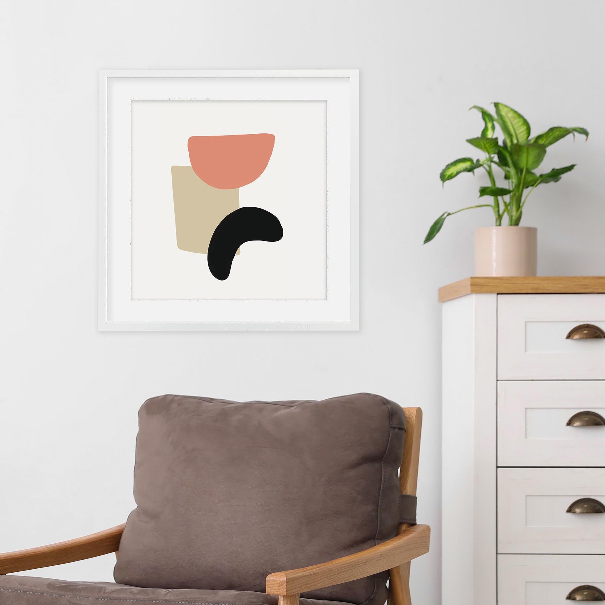 Abstract Bean Framed Art