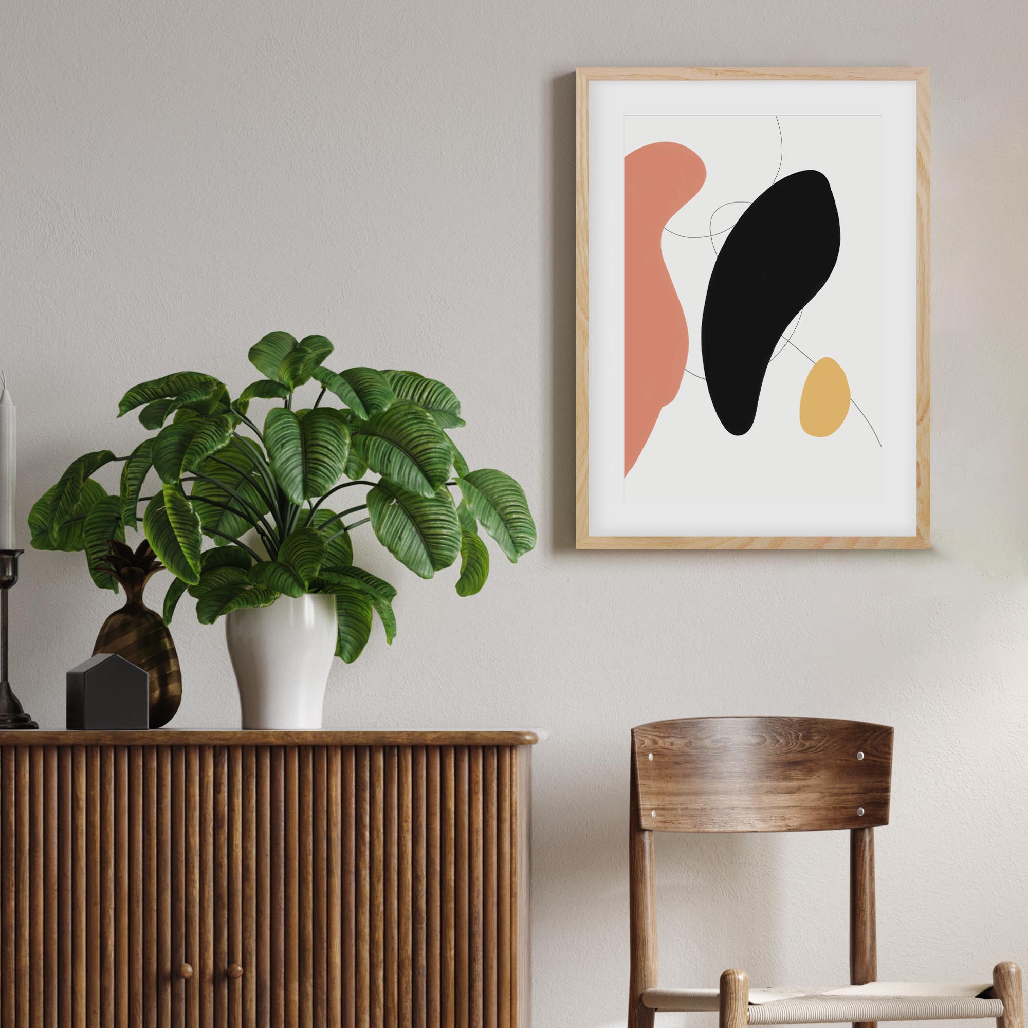 Scandinavian Minimal Framed Art