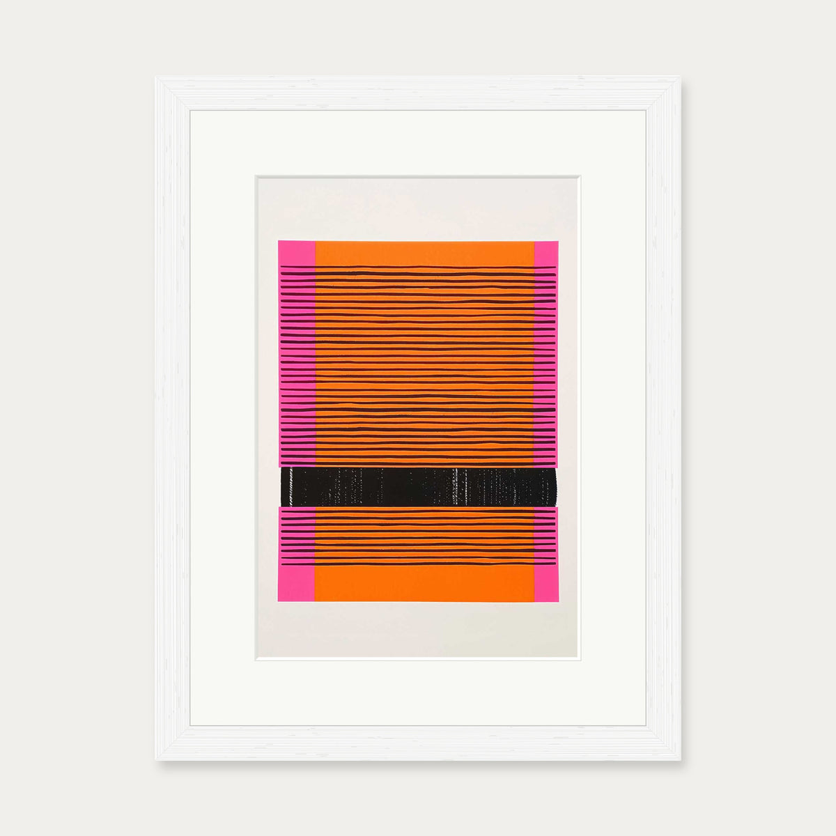 Screenprint Red Art Print — 30 x 40 cm — White Frame