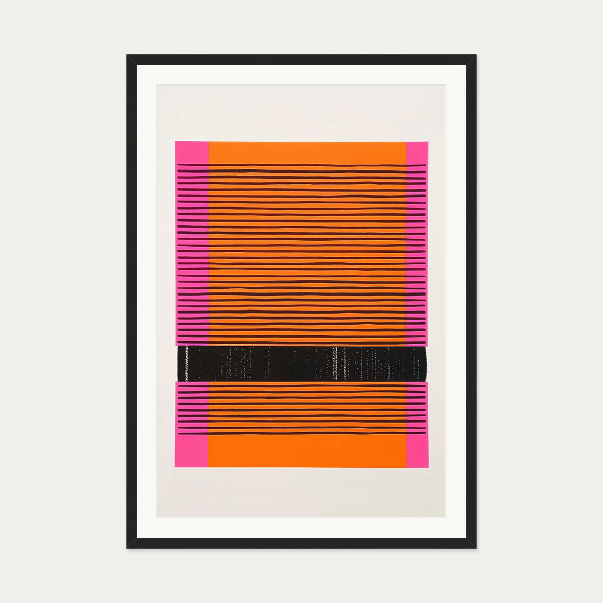 Screenprint Red Art Print — 70 x 100 cm — Black Frame