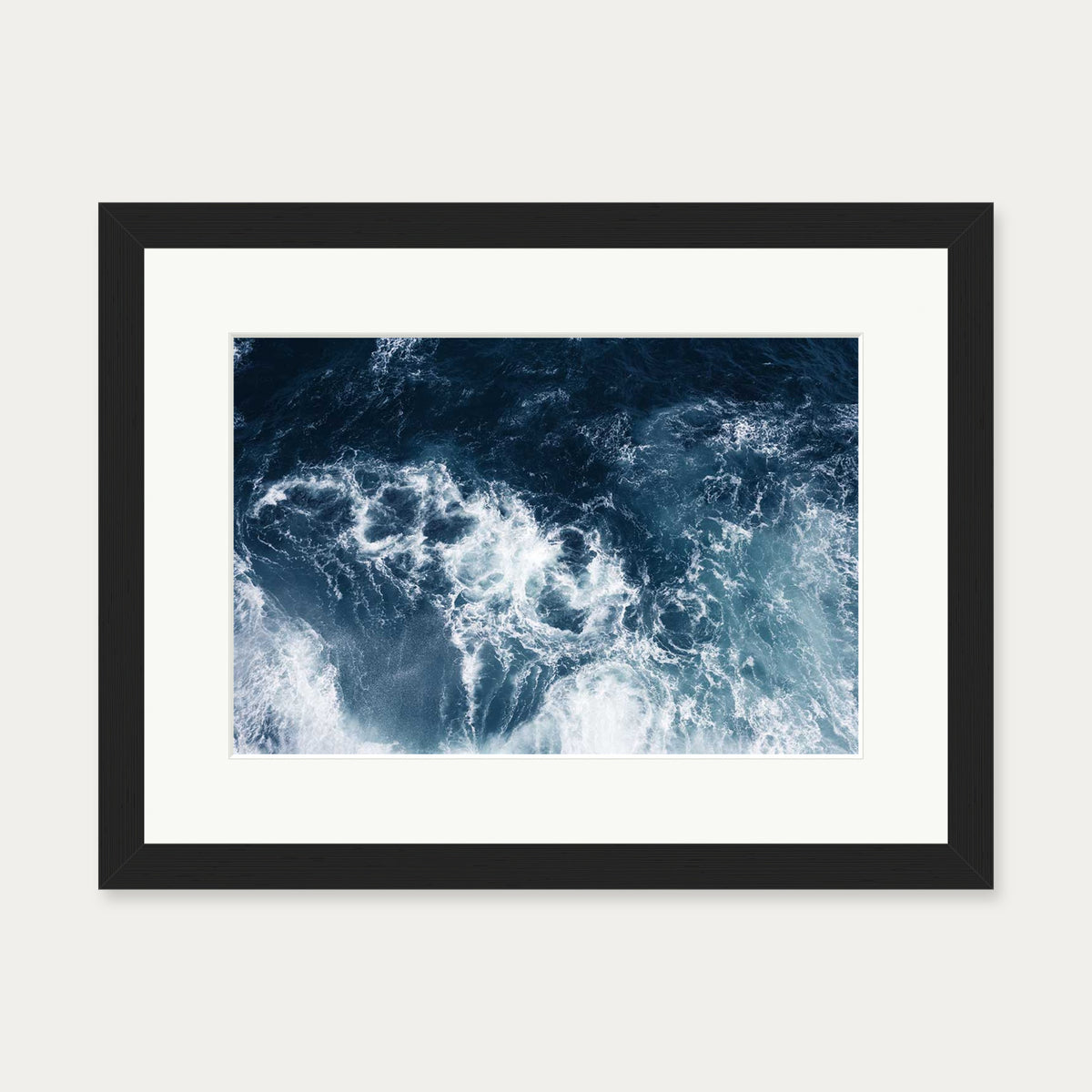 Sea Waves Wall Art Print — 30 x 40 cm — Black Frame