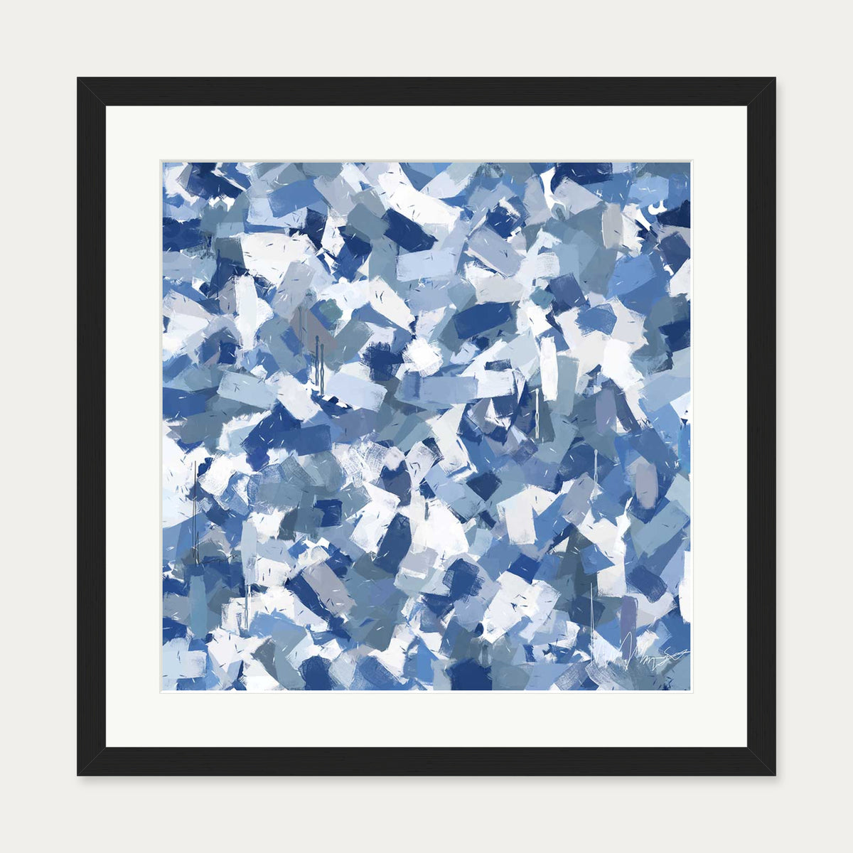 Set In Stone Art Print — 50 x 50 cm — Black Frame