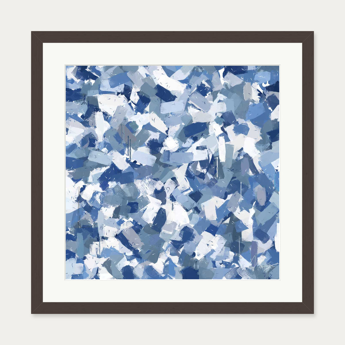 Set In Stone Art Print — 50 x 50 cm — Brown Frame