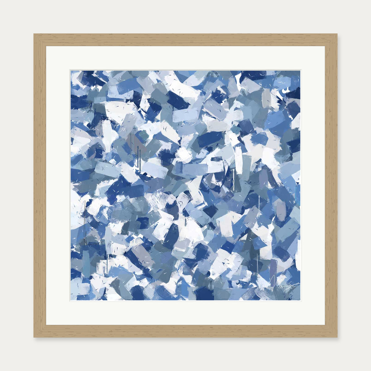 Set In Stone Art Print — 50 x 50 cm — Oak Frame