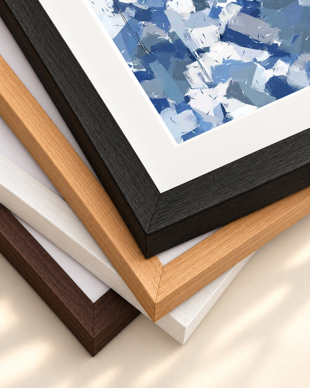 Set In Stone Art Print — framed print corner with 5 cm mount and bevel