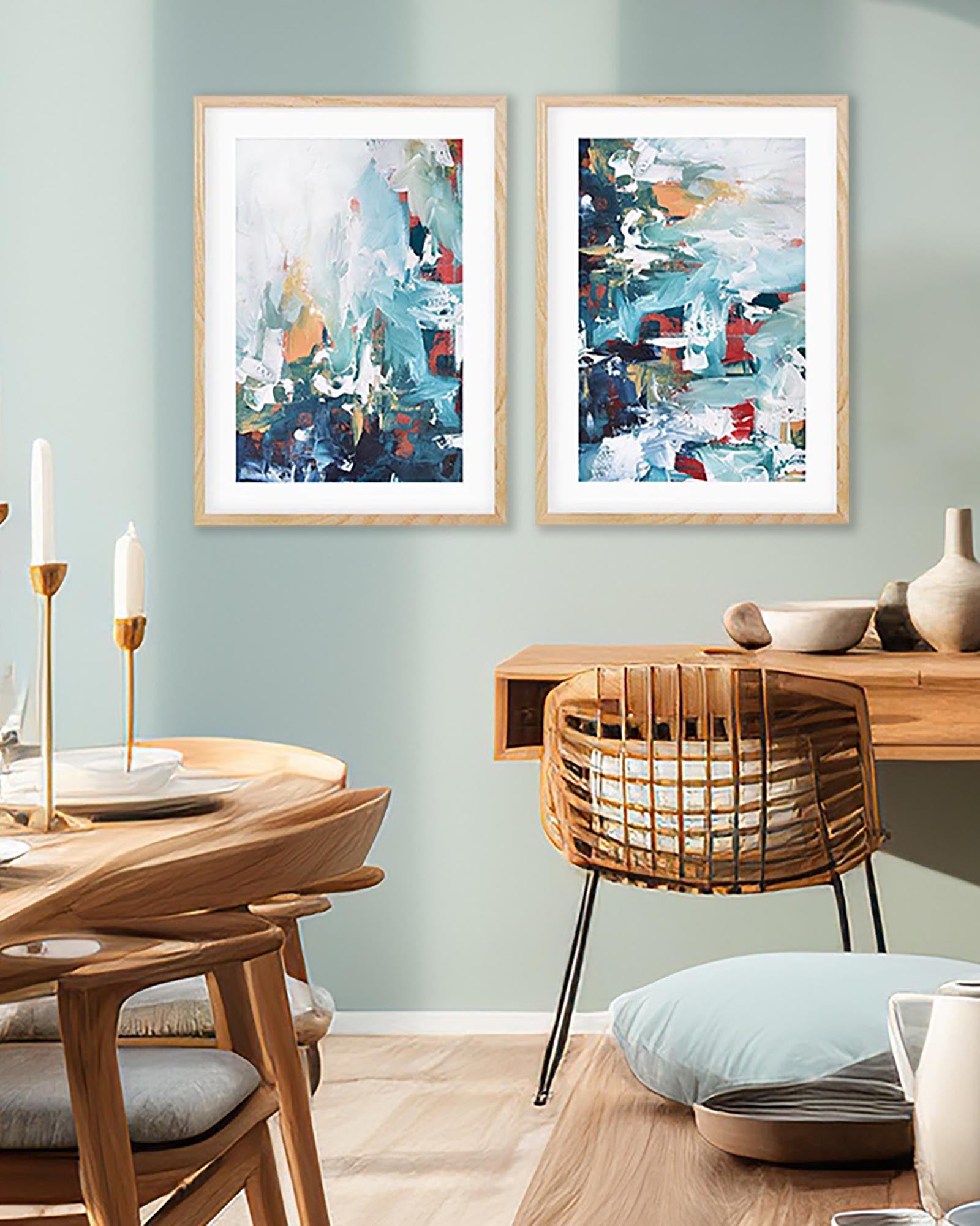 The Pond - Print Set Of 2-Abstract House