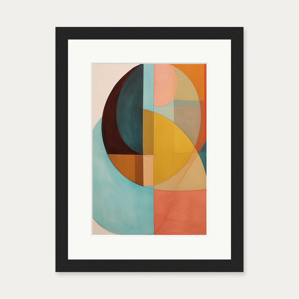 Shapes And Forms Art Print — 30 x 40 cm — Black Frame