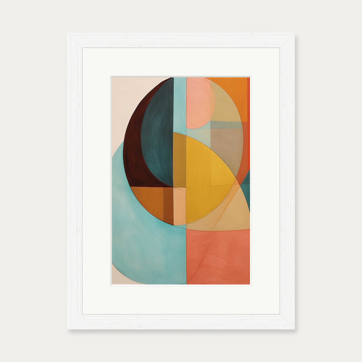 Shapes And Forms Art Print — 30 x 40 cm — White Frame