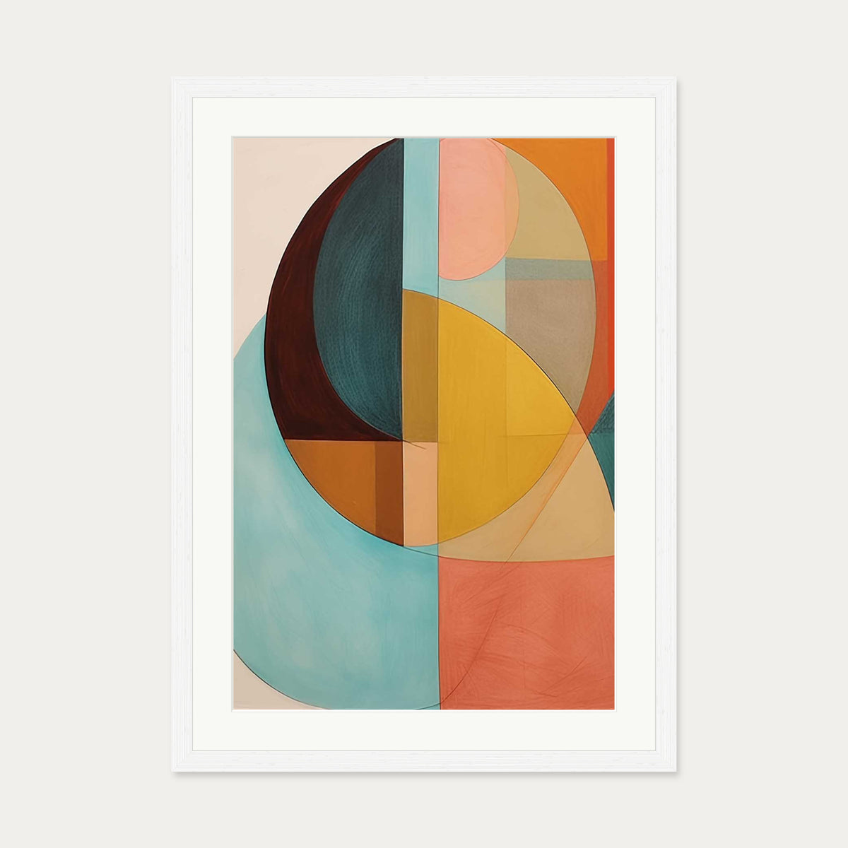 Shapes And Forms Art Print — 50 x 70 cm — White Frame