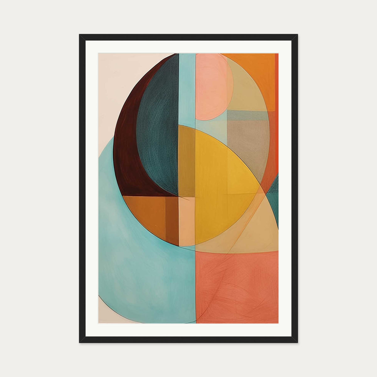 Shapes And Forms Art Print — 70 x 100 cm — Black Frame