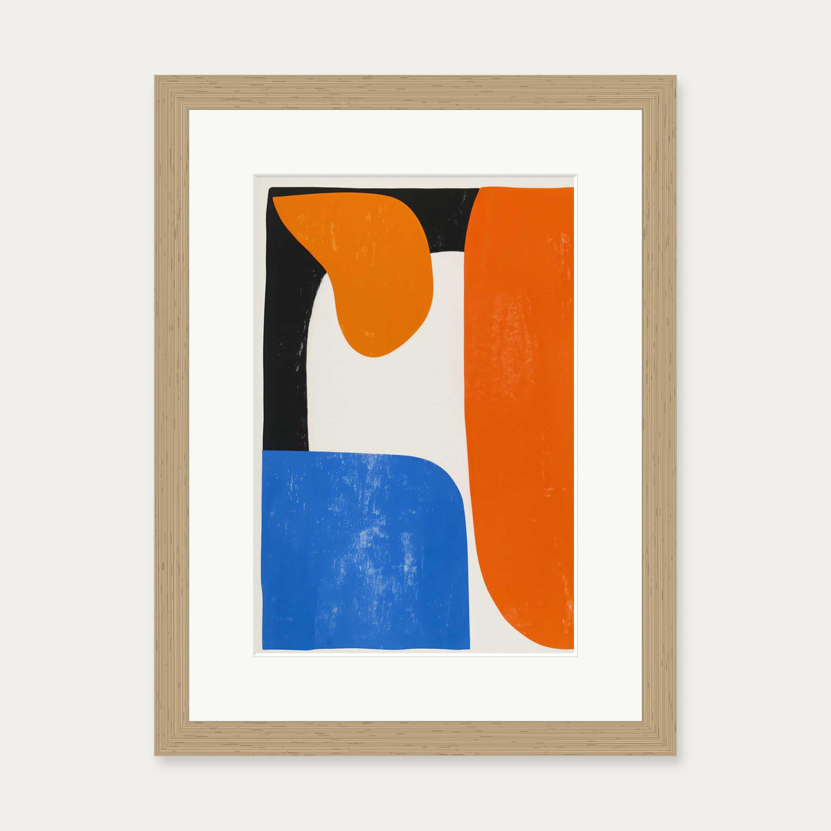 Shapes II Wall Art Print — 30 x 40 cm — Oak Frame