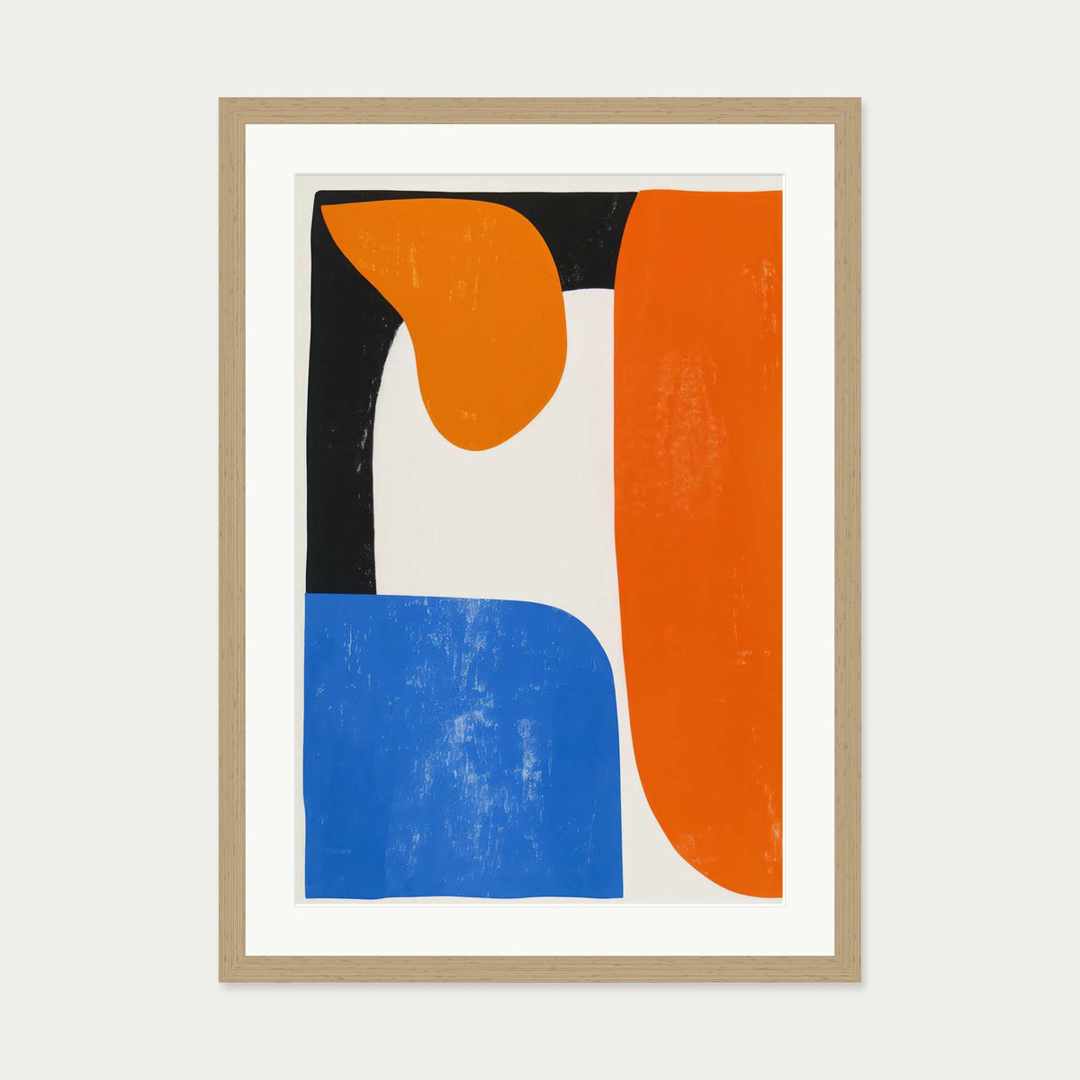 Shapes II Wall Art Print — 50 x 70 cm — Oak Frame