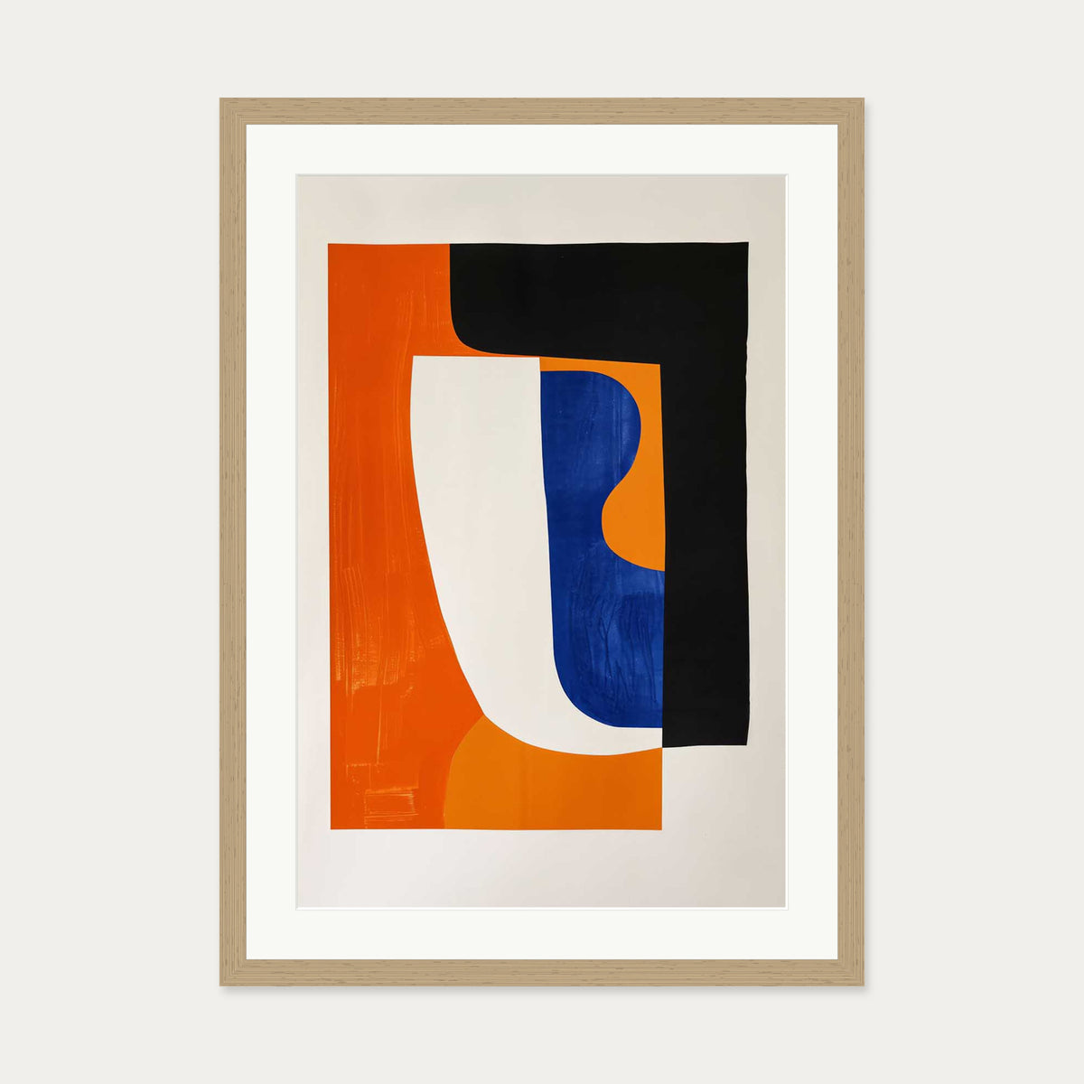 Shapes Wall Art Print — 50 x 70 cm — Oak Frame