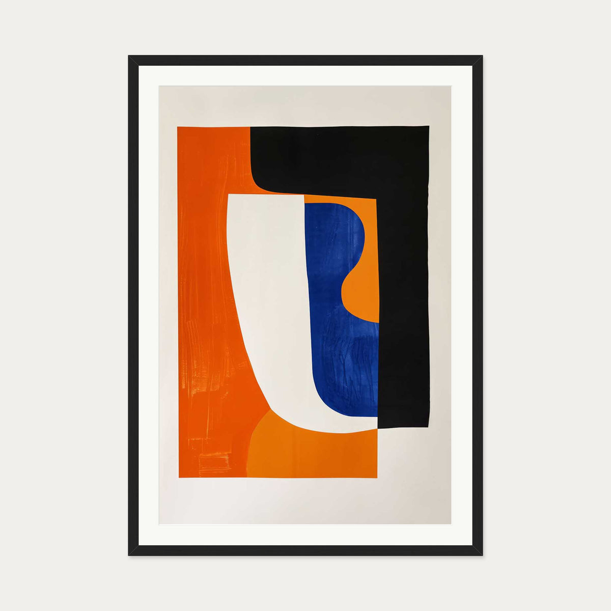 Shapes Wall Art Print — 70 x 100 cm — Black Frame