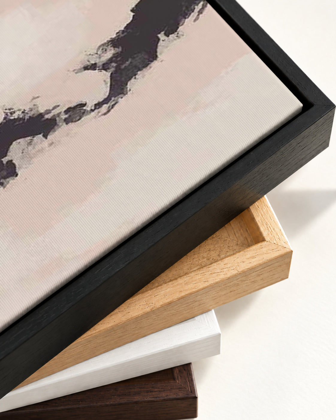 Sky Break Canvas Art — framed canvas corner and wrapped canvas detail