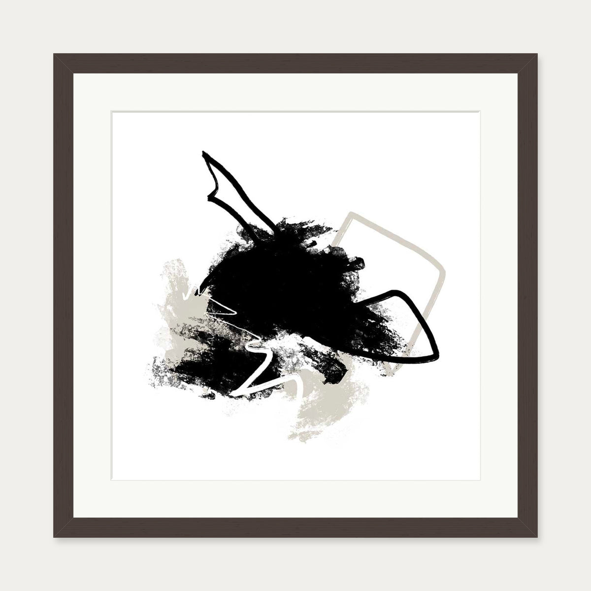 Skydance II Art Print — 50 x 50 cm — Brown Frame