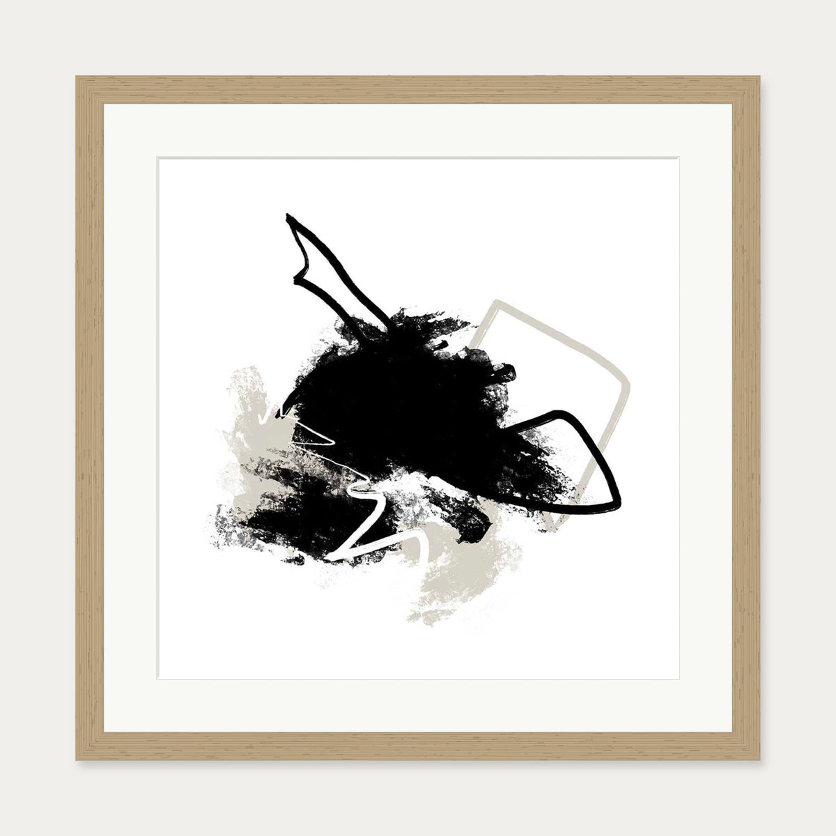 Skydance II Art Print — 50 x 50 cm — Oak Frame