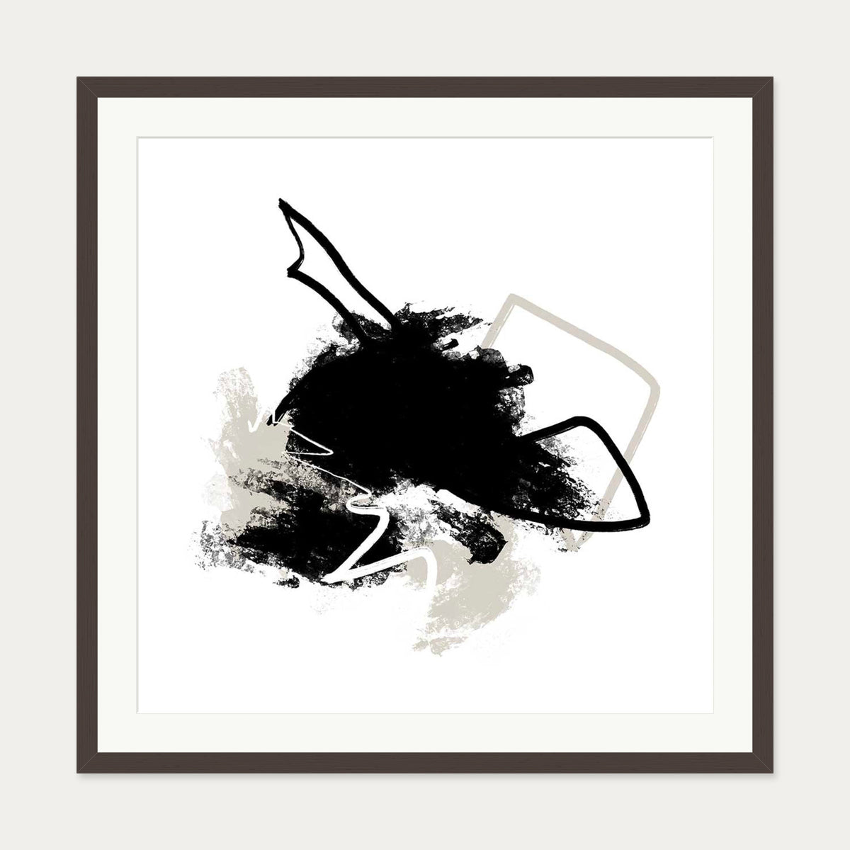 Skydance II Art Print — 70 x 70 cm — Brown Frame