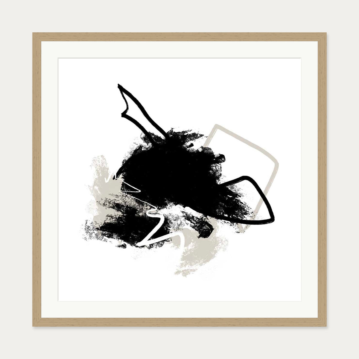 Skydance II Art Print — 70 x 70 cm — Oak Frame
