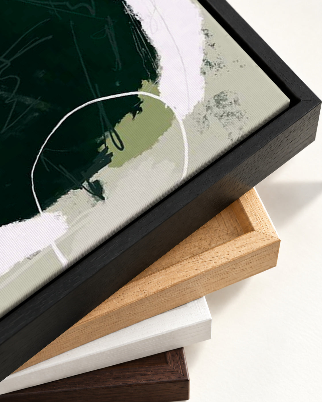 Soho Canvas Art — framed canvas corner and wrapped canvas detail