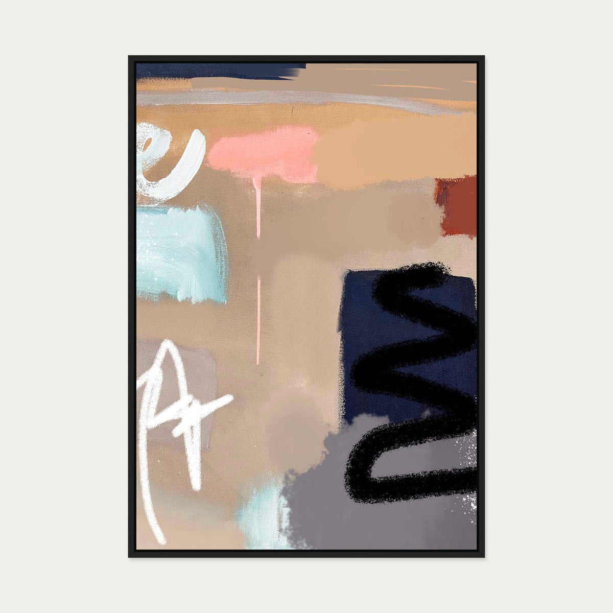 Solace Canvas Art — 70 x 100 cm — Black Frame