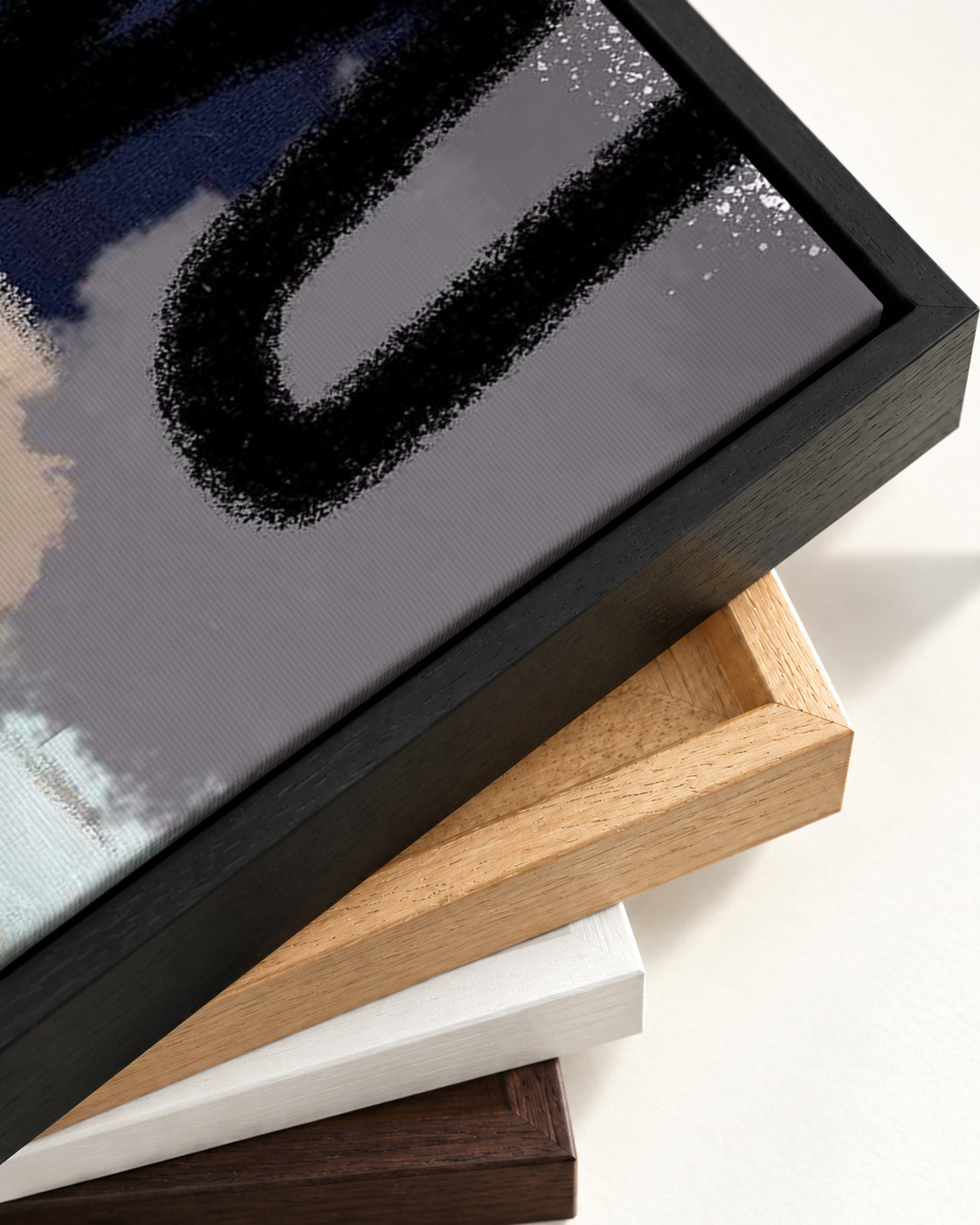 Solace Canvas Art — framed canvas corner and wrapped canvas detail